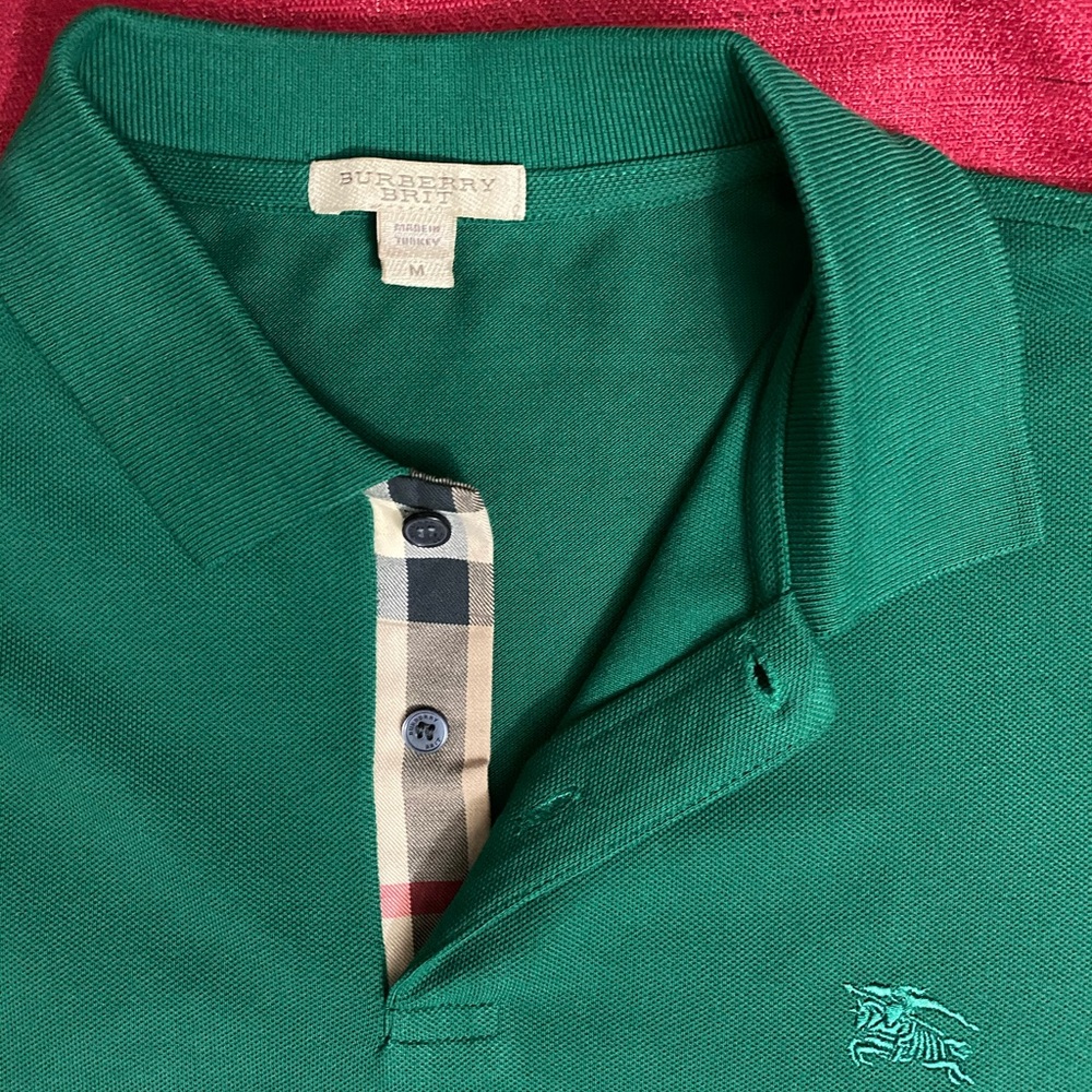 BURBERRY BRIT Green polo MINT CONDITION!!
